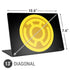 DC Comics Green Lantern Sinestro Emblem Universal Laptop 13in (10.6 x 7.6in) Skin